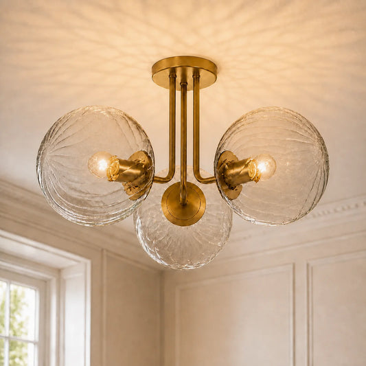 Orelisse Modern Water Ripple Glass Ceiling Light