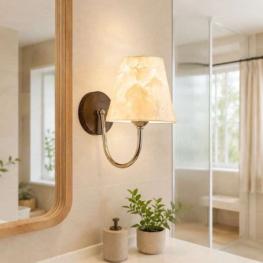 Cyvora Vintage Diversified Silhouette Capiz Shell Wall Light
