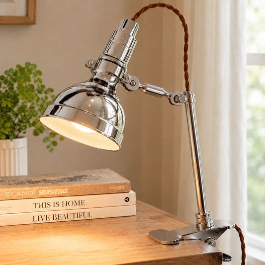 Pryth Industrial Adjustable Metal Dome Table Light