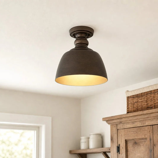 Alun Modern Industrial Dome Metal Ceiling Light
