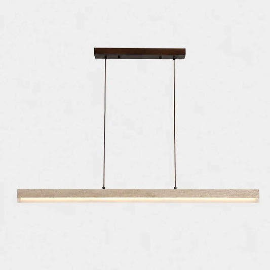 Aurelian Wabi-Sabi Travertine Linear Pendant Light