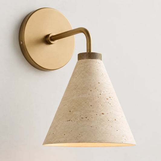 Beck Modern Brass Cone Shade Wall Sconce