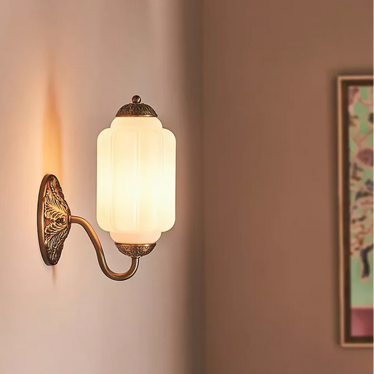 Calidora Vintage Milk Glass Eloise Wall Light