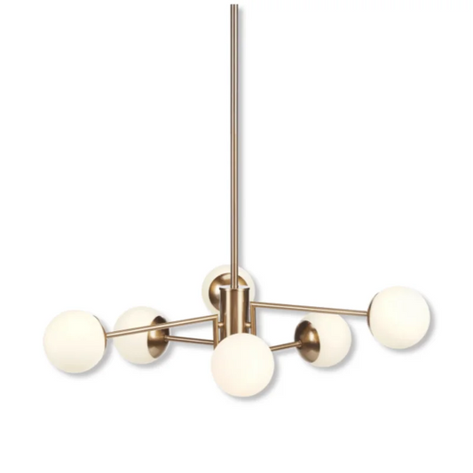 Cedric Modern White Glass Ball Ceiling Light