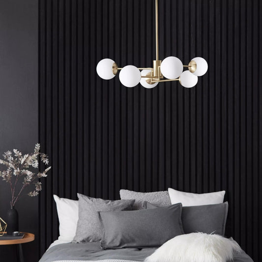 Cedric Modern White Glass Ball Ceiling Light