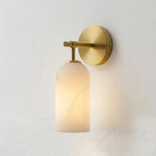 Darius Modern Cylinder Alabaster Wall Sconce