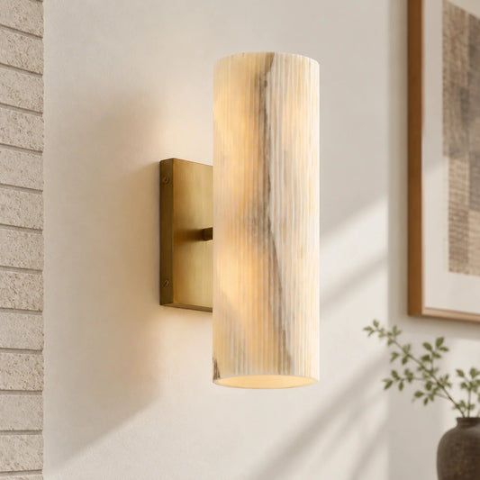 Doran Modern Elegant Marble Tube Sconce