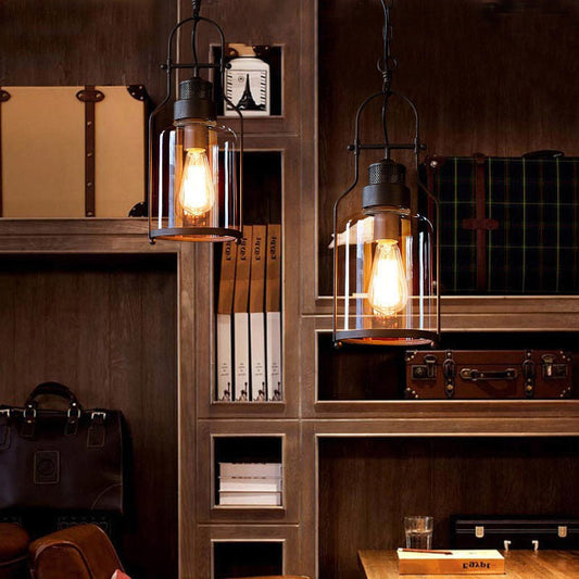 Hecate Industrial Jar Glass Pendant Light