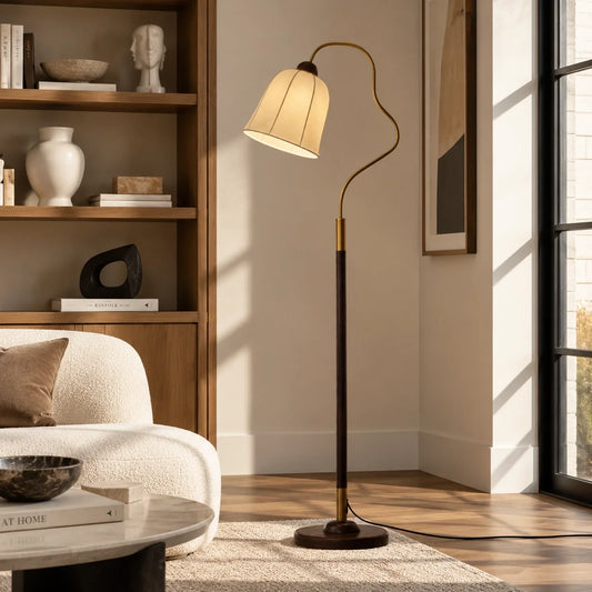 Juno Fabric Curve Floor Lamp