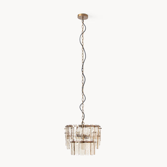 Jannik Retro Tiered Hammered Glass Pendant Light