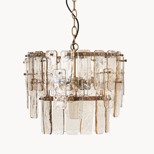 Jannik Retro Tiered Hammered Glass Pendant Light