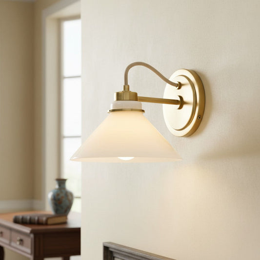 Brielle Industrial Flared Wall Sconce