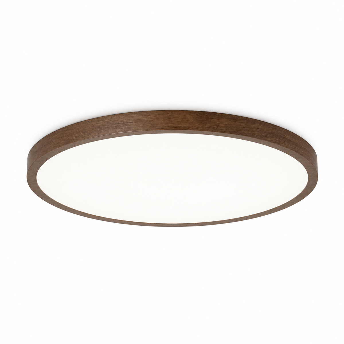 Walnut Solenne 11.8-inch ultra-slim LED ceiling light on white