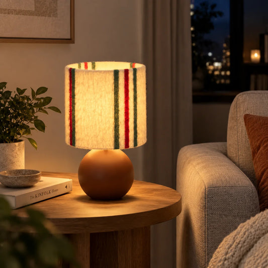 Rynah Christmas Cozy Felt Cylinder Table Light