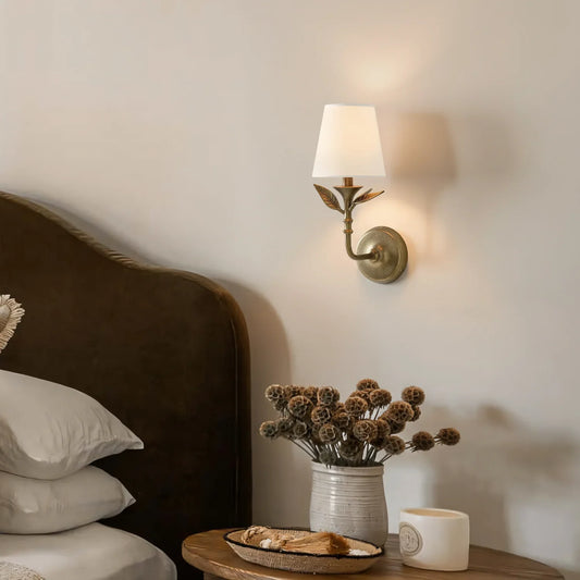 Celia Rustic Botanical Forged Iron Wall Sconce