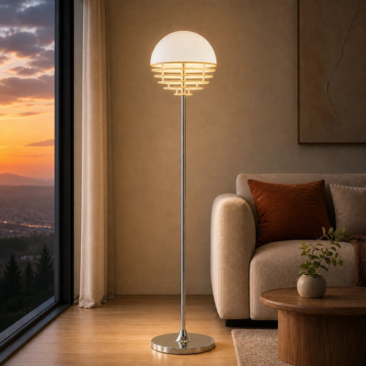 Calvero Nordic Modern Acrylic Globe Sunset Floor Light