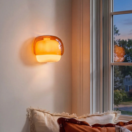 Sanae Modern Colorful Glass Shade Wall Sconce