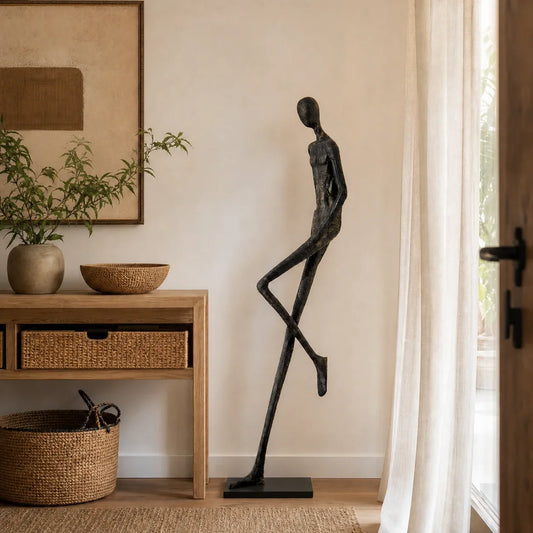 Alberto Modern Abstract Wall Lean Human Floor Sculpture