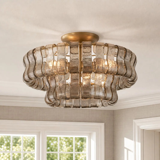 Anew Italian Glass Flush Mount