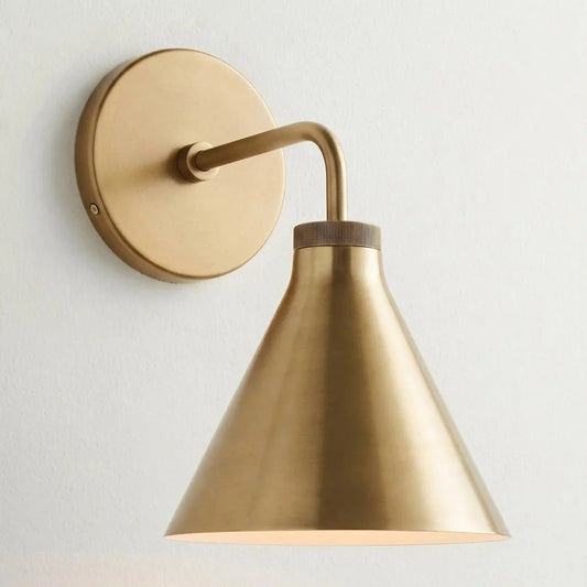 Beck Industrial Minimalist Metal Tapered Sconce