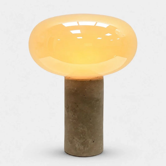 Caelan Wabi-Sabi Natural Travertine Glass Table Light