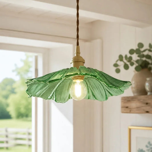 Camille Vintage Glass Flower Pendant Light