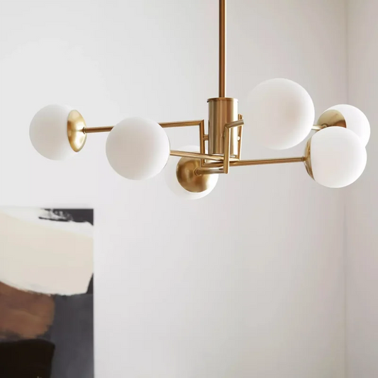 Cedric Modern White Glass Ball Ceiling Light