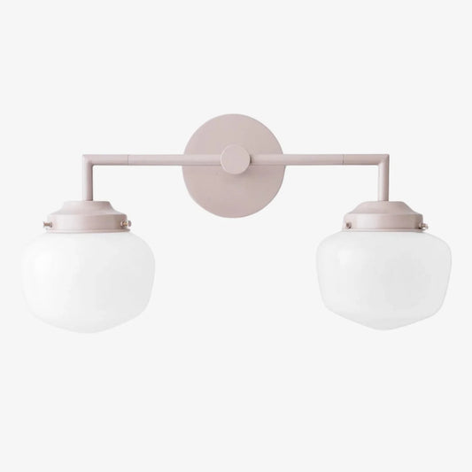 Contemporary Colorful Opal White Glass Vanity Light