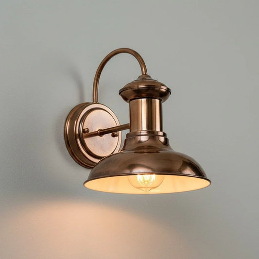 Donna Industrial Dome Metal Wall Sconce