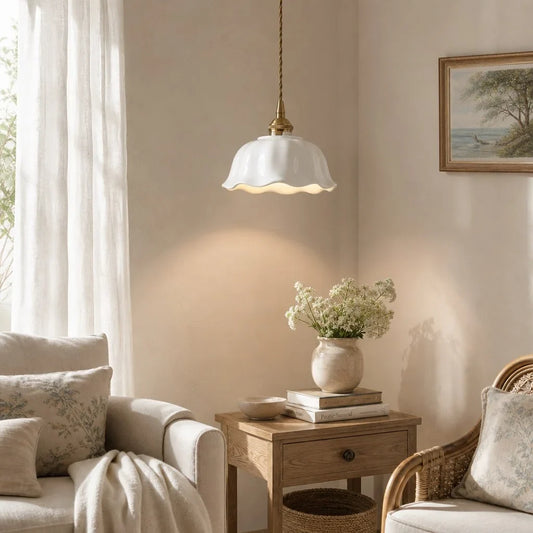 Eileen Modern Flower Ceramic Pendant Light