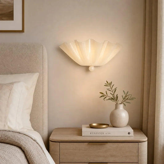Elena Modern Classic Style Scalloped Shell Wall Sconce