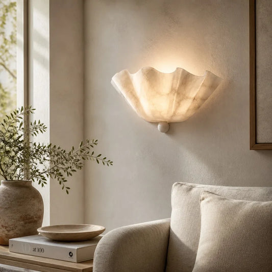 Elena Modern Classic Style Scalloped Shell Wall Sconce