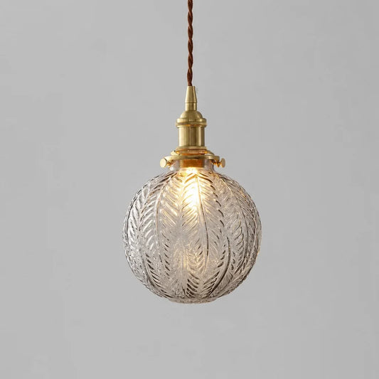 Elian Vintage Feather Glass Ball Pendant Light