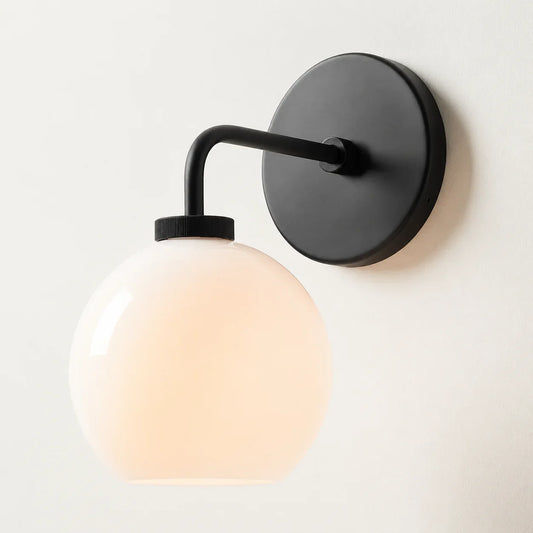 Elodie Modern Milk Glass Globe Wall Sconce