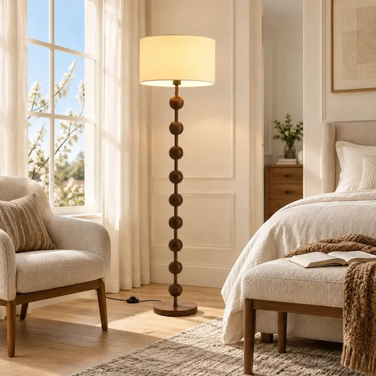 Fiona Vintage Fabric Shade Floor Lamp