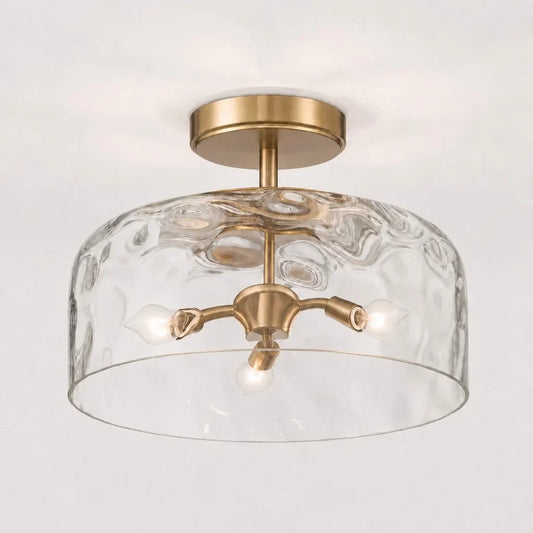 Giselle Modern Water Ripple Glass Ceiling Light