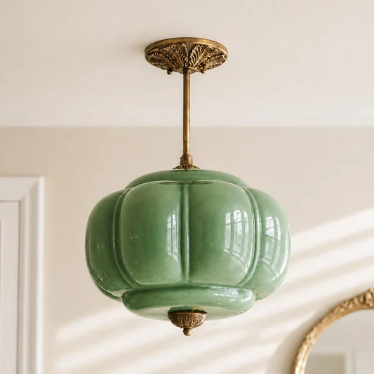 Lumi Eloise Vintage Milk Glass in Antique Oiled Brass Pendant Light-Farmhouse Pendant Lights for Kitchen Island