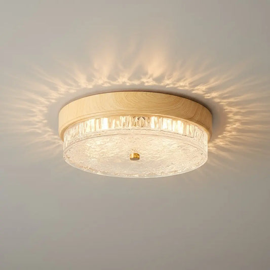 Hestia Luxury Water Ripple Glass Round  Ceiling Light