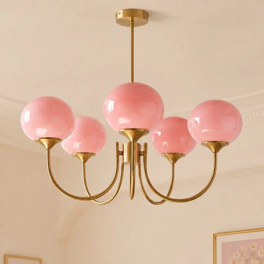 Idelle Modern Bauhaus Spherical Glass Chandelier