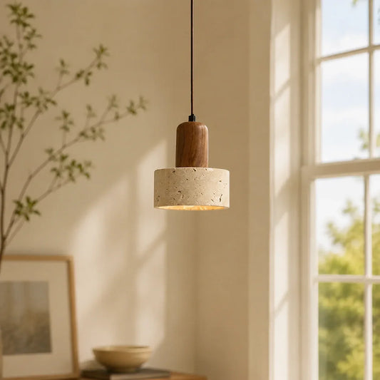 Kairi Modern Travertine Stone Pendant Light