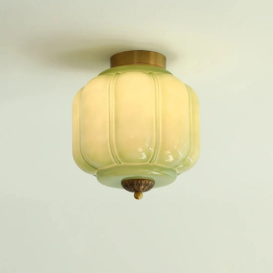 Karen Vintage Cream Glass Lantern Eloise Ceiling Light