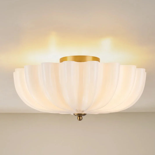 Liorah Modern Daisy Glass Semi-Flush Ceiling Light