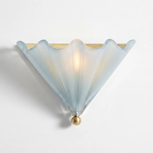 Luken Modern Art Deco Wave Colored Glass Wall Sconce