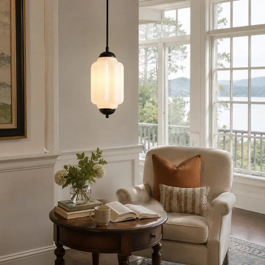 Lumi Milk Glass Eloise Pendant Light