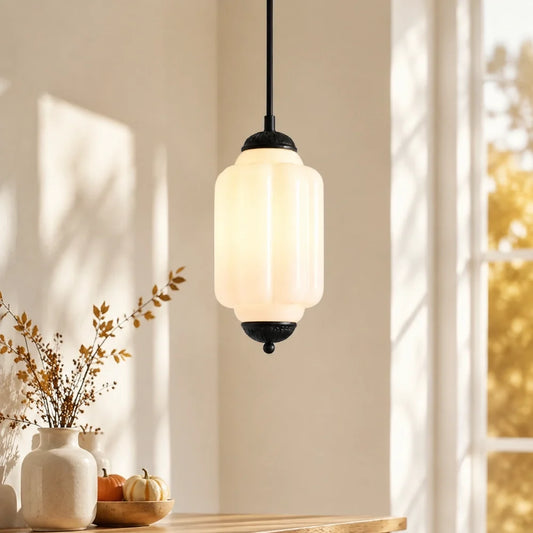 Lumi Milk Glass Eloise Pendant Light
