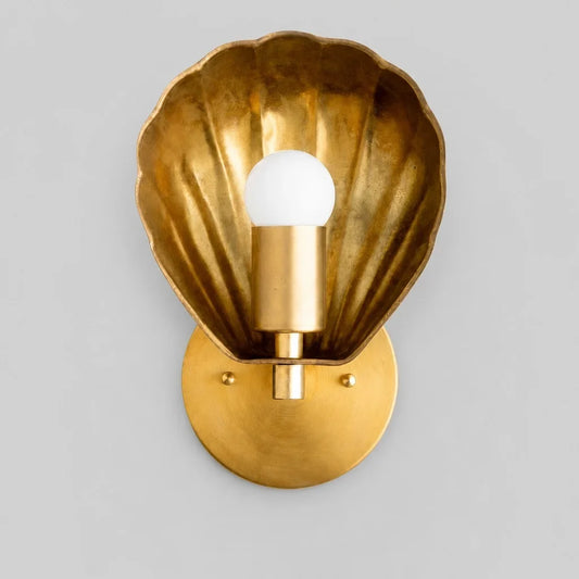 Marina Vintage Metal Shell Wall Light