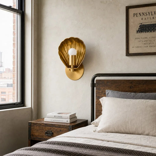 Marina Vintage Metal Shell Wall Light