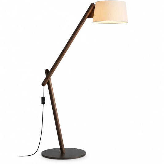 Matilda Fabric Shade Wood Floor Lamp