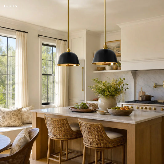 Modern Metal Color Diffuser Bell Pole Pendant Light