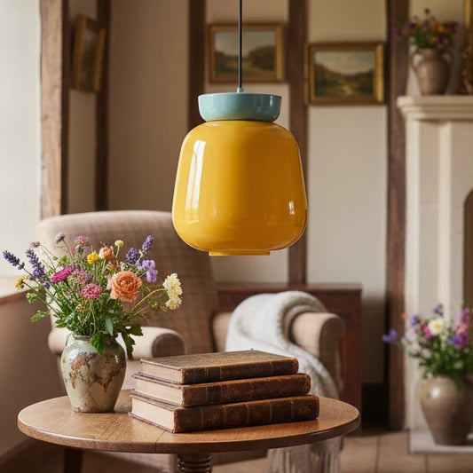 Niaw Modern Nordic Colorful Bauhaus Ceramic Disc Pendant Light